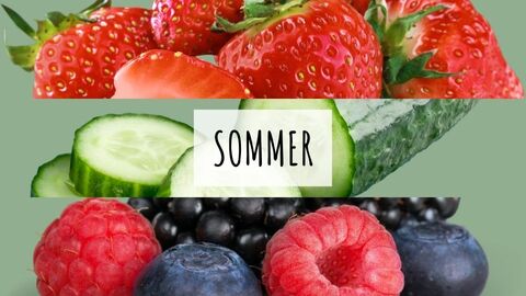 Rezepte und Warenkunde Collage zum Sommer