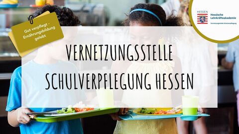 Zwei Kinder in einer Schulmensa Vernetzungsstelle Schulverpflegung Hessen