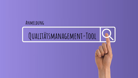 Anmeldung zum Qualitätsmanagement-Tool