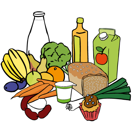 Gesunde,Obst,Gemüse,Milch,Käse,Joghurt,Öl,Brot
